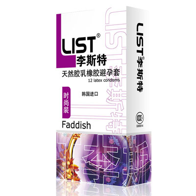 LIST[韩国原装进口李斯特]进口安全套时尚螺纹装12只装