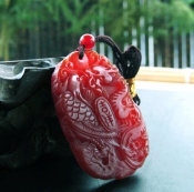 精美紅玉髓龍鳳玉佩吉祥掛件/龍鳳飾品玉牌/開運(yùn)護(hù)身吉祥項(xiàng)墜/玉緣軒正品
