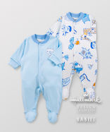 男婴儿2015春秋纯棉长袖连体衣两件装