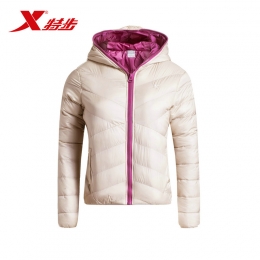 特步专柜同款秋季女子薄棉服防风舒适保暖女上衣987328170122