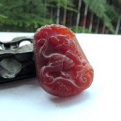 精美紅玉髓虎虎生威吉祥如意掛件/生肖虎吊墜項(xiàng)墜/玉虎掛件/玉緣軒正品