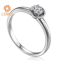 洛宝希 女士钻石戒指 求婚定情钻戒 订婚结婚戒指 裸钻定制 L163