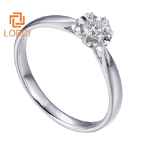 洛宝希女士钻石戒指求婚定情钻戒订婚结婚戒指裸钻定制L199