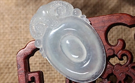 天然翡翠掛件--老坑冰種睛水綠細潤晶瑩大氣雙面精雕羊羊送福