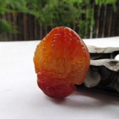 天然紅玉髓本命佛千手觀音掛件