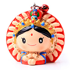 卡通版屬鼠本命佛鑰匙扣★Q版千手觀音菩薩包掛飾品★屬鼠生肖吉祥物