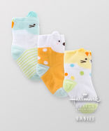婴儿2016春夏棉质动物短袜子三件装