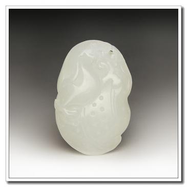 和田白玉掛件獸(一口價(jià))