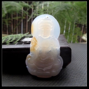 瑪瑙雙色玉觀音掛件