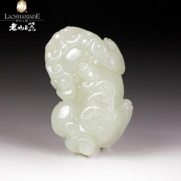 和田玉掛件貔貅油潤光亮吊墜