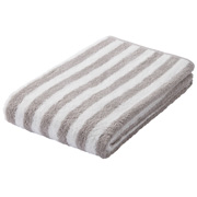 柔软面巾34×85cm/浅灰色条纹