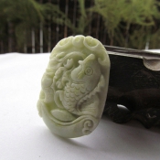 天然藍(lán)田玉魚躍龍門招財(cái)納福吉祥玉佩/藍(lán)田玉雙魚玉佩/玉鯉魚吉祥掛件/玉緣軒正品