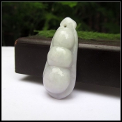 純天然緬甸A貨翡翠淡紫四季豆吊墜