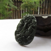 和田青玉魚躍龍門吉祥玉佩掛件