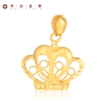 足金鏤空皇冠吊墜2.89g2.89g