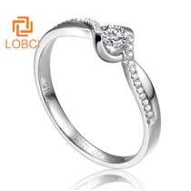 洛宝希女士钻石戒指求婚结婚钻戒3EX完美切工裸钻定制LA186