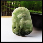 天然獨山玉南陽獨玉生肖羊玉牌掛件