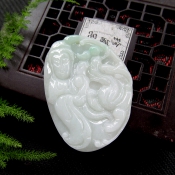 純天然緬甸翡翠A貨玉觀音掛件