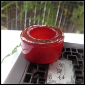 純天然巴西紅瑪瑙玉扳指