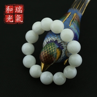 瑞氣和光CQ0027純天然白色硨磲佛珠手串情侶款純白硨蟝單圈手鏈男女款