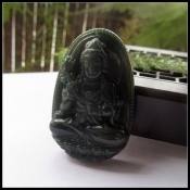 開(kāi)光正品純天然和田青玉生肖馬守護(hù)神大勢(shì)至菩薩