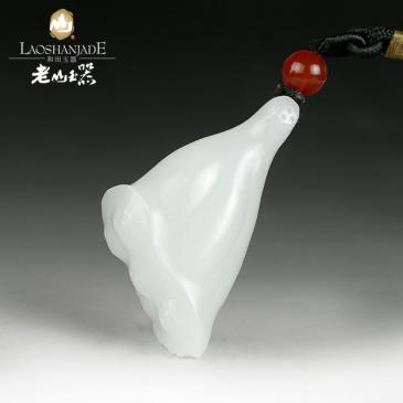 和田玉羊脂玉掛件蓮蓬瑩潤亮澤顆粒飽滿