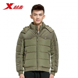 特步專柜同款男棉服簡約百搭修身型男外套987429180431
