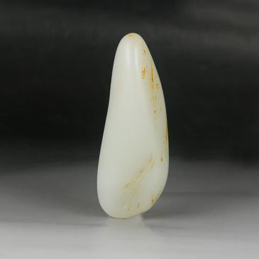 新疆天然和田羊脂玉籽料原石91.6g專柜正品包郵