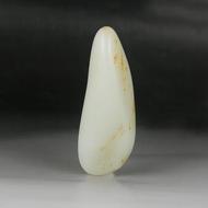 新疆天然和田羊脂玉籽料原石91.6g專柜正品包郵