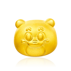 【送皮繩】FOLLOW象撲君黃金足金吊墜轉運珠