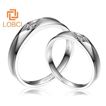 洛宝希 钻石对戒 订婚结婚钻戒指环 情侣定情戒指 裸钻定制 C182