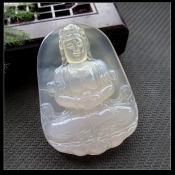 純天然冰種玉髓大日如來掛件