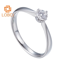 女士钻石戒指  求婚定情钻戒 订婚结婚戒指 裸钻定制 L200