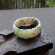 天然綠水草瑪瑙玉戒指