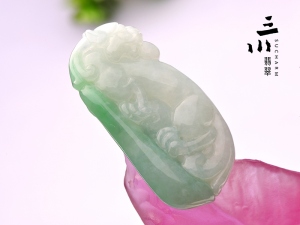 特價(jià)豆種天然A貨翡翠瑞獸吊墜