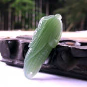通透純凈精美碧玉歲歲有福吉祥掛件/和田玉碧玉項(xiàng)墜玉米蝙蝠/碧玉吉祥玉墜/玉緣軒正品