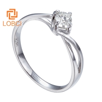 洛宝希女士钻石戒指求婚定情钻戒订婚结婚戒指裸钻定制L218