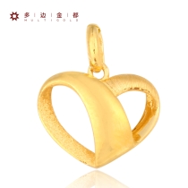 足金心形吊墜2.49g2.49g