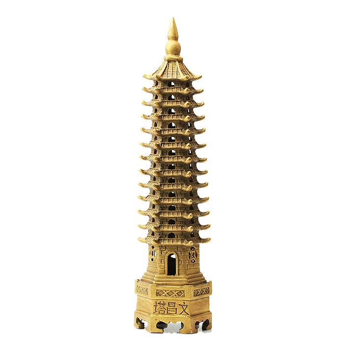 開光銅質(zhì)十三層文昌塔擺件★文峰塔家居吉祥風(fēng)水?dāng)[設(shè)★旺事業(yè)學(xué)業(yè)功名