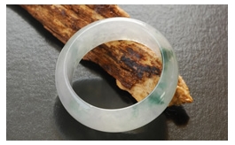 天然翡翠戒指-四月晨光老坑冰種飄花圓潤清新靈秀指環