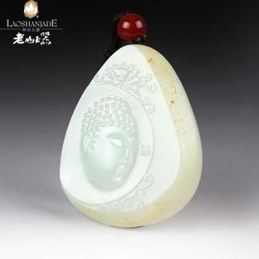 新疆和田玉掛件佛祖60.50g專柜正品附帶證書