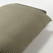 棉天竺被套230×210cm用/混绿色条纹