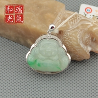 瑞氣和光金鑲玉玉佛吊墜高檔送禮天然a貨正品護身符男女送禮佳品