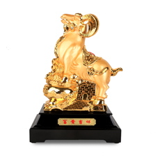 開光珍珠金富貴吉祥羊擺件★三羊開泰家居工藝品擺設★轉運招財