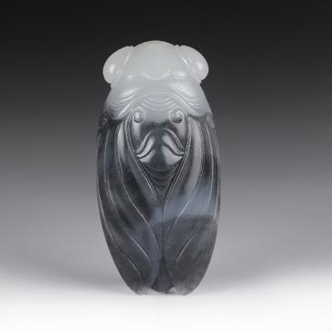 黃楊洪作品新疆天然和田玉墨玉籽料掛件禪道玉雕大師收藏