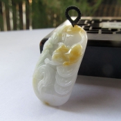純天然緬甸a貨翡翠玉如意吉祥富貴綿延吉祥吊墜