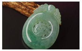 天然翡翠掛件--老坑冰種淺綠均色潤澤清瑩鏤空精雕福在眼前