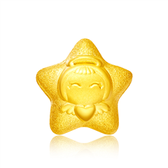 【網(wǎng)店尊享款】可愛(ài)星星快樂(lè)福星寶寶黃金足金吊墜