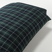 棉法蘭絨被套200×230cm用/綠色格紋