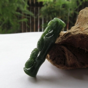 玉緣軒和田玉碧玉節(jié)節(jié)高玉掛件碧玉掛墜碧玉步步高升玉墜男女款配飾/碧玉節(jié)節(jié)高掛件/和田碧玉竹子蝙蝠吊墜/玉緣軒正品